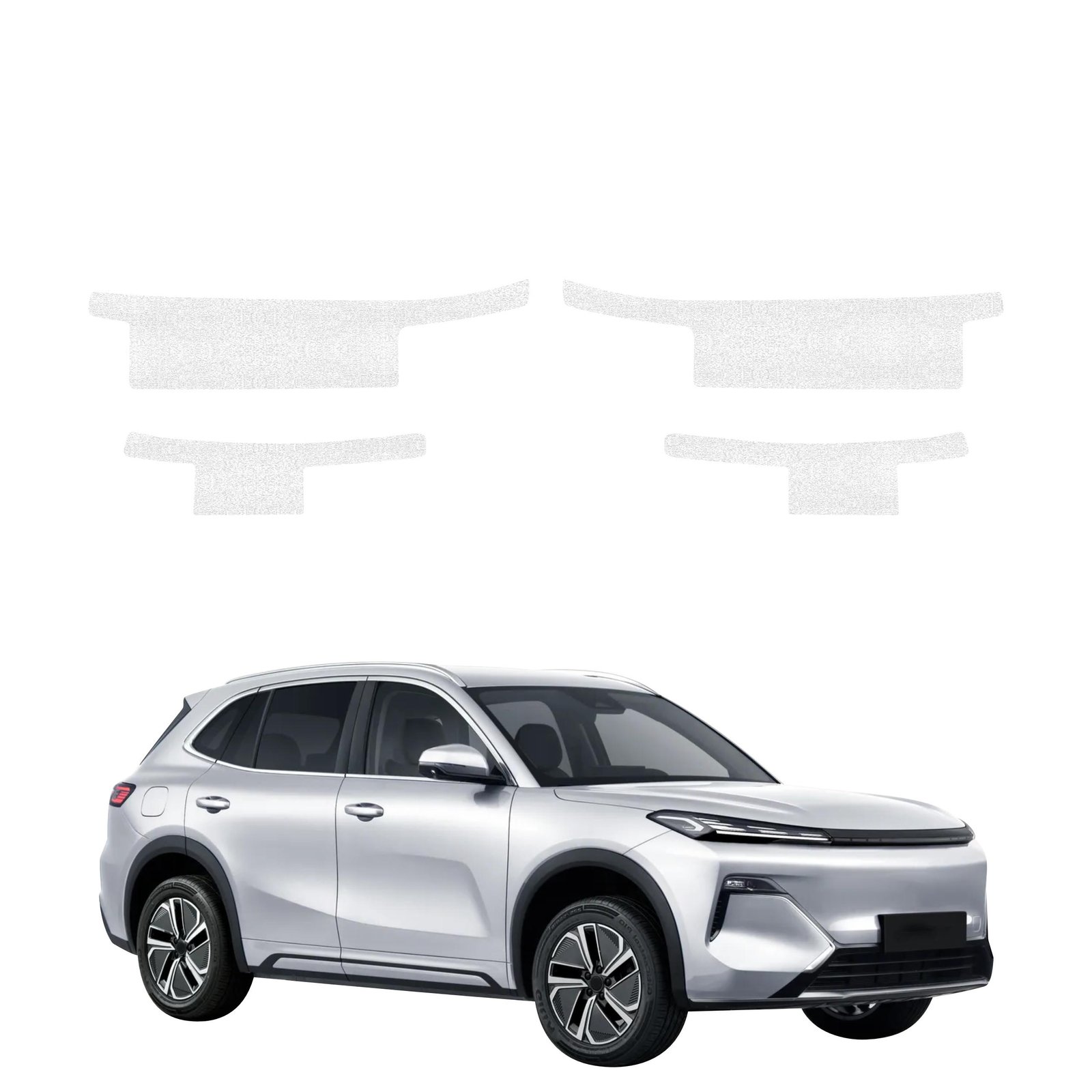 Komplektas 4w1 Balta techninė apsauginė danga slenksčiams Geely Starray EM-i (2025-2026) GRIZZ HeavyDuty White