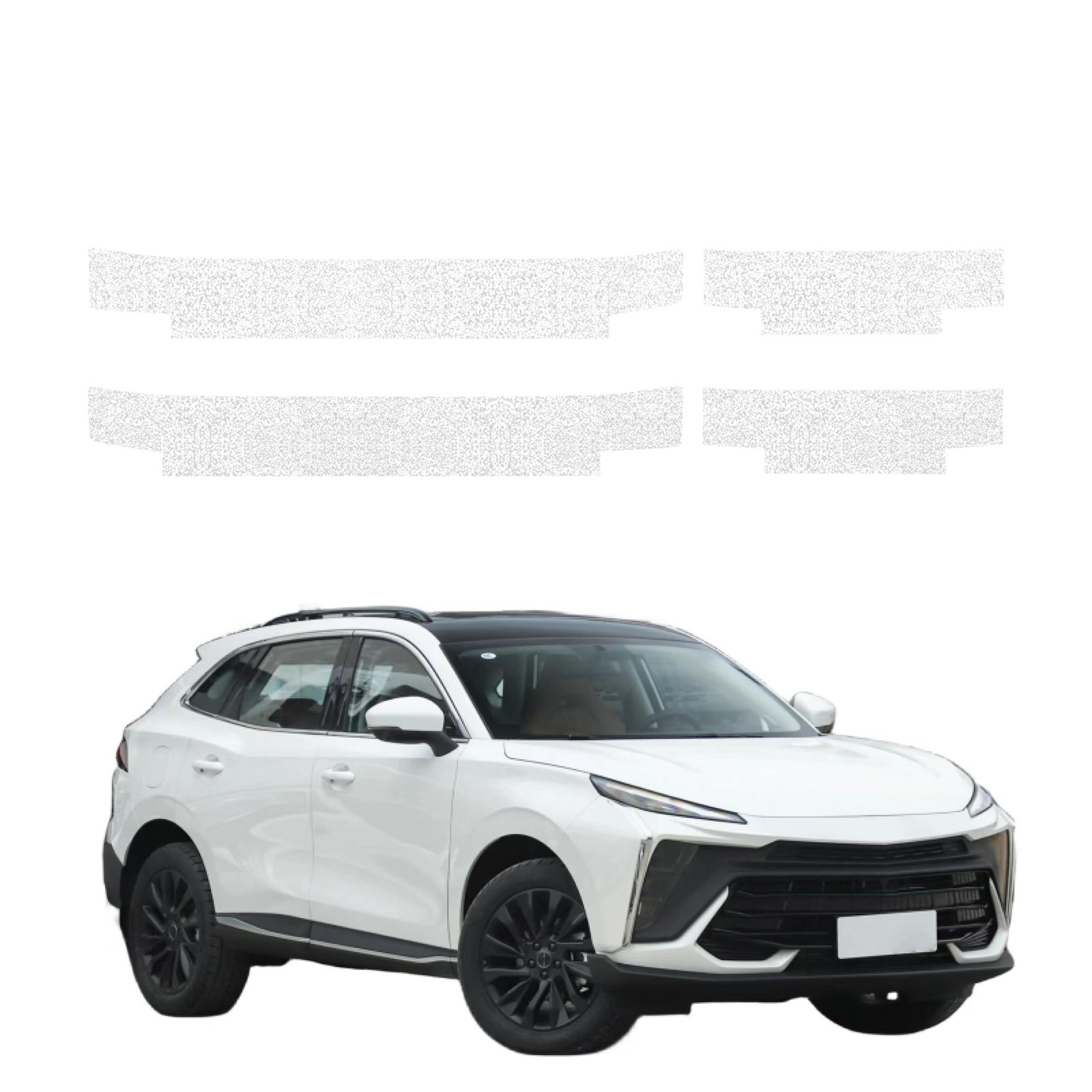 Komplektas 4w1 Balta techninė apsauginė danga slenksčiams Forthing T5 Evo (2024-2026) GRIZZ HeavyDuty White