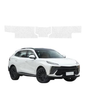 Komplektas 3w1 Balta techninė apsauginė danga bagažinės slenksčiui Forthing T5 Evo (2024-2026) GRIZZ HeavyDuty White