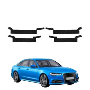 Komplektas 4w1 Juoda techninė apsauginė danga slenksčiams Audi A6 C7 Sedan Facelifting (2014-2018) GRIZZ HeavyDuty Black