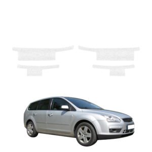 Komplektas 4w1 Balta techninė apsauginė danga slenksčiams Ford Focus Mk2 universalas (2004-2007) GRIZZ HeavyDuty White