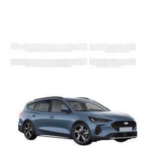 Komplektas 4w1 Balta techninė apsauginė danga slenksčiams Ford Focus Active X universalas Facelift (2021-2025) GRIZZ HeavyDuty White