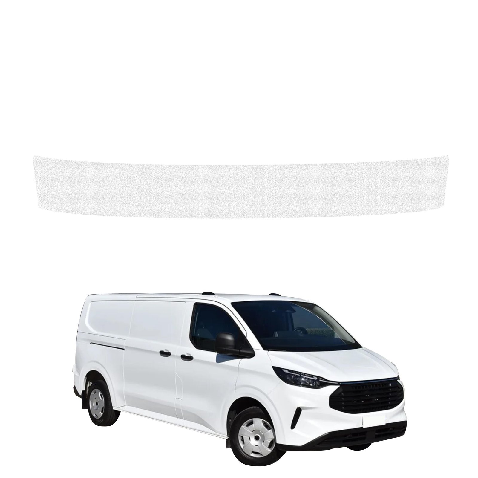 Balta techninė apsauginė danga bagažinės slenksčiui Ford Custom (2023-2026) GRIZZ HeavyDuty White