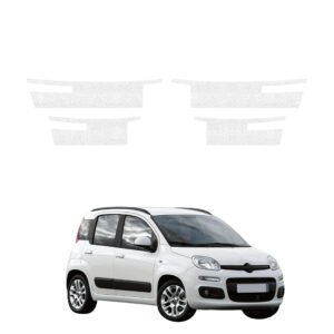 Komplektas 4w1 Balta techninė apsauginė danga slenksčiams Fiat Panda 3 hečbekas 5D (2011-2016) GRIZZ HeavyDuty White