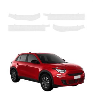 Komplektas 4w1 Balta techninė apsauginė danga slenksčiams Fiat 600 (2023-2026) GRIZZ HeavyDuty White