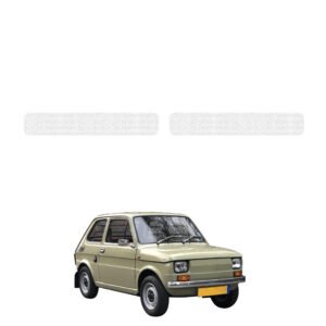 Komplektas 2w1 Balta techninė apsauginė danga slenksčiams Fiat 126P (1972-2000) GRIZZ HeavyDuty White