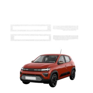 Komplektas 4w1 Balta techninė apsauginė danga slenksčiams Dacia Spring (2024-2026) GRIZZ HeavyDuty White