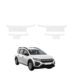 Komplektas 4w1 Balta techninė apsauginė danga slenksčiams be išpjovų Dacia Jogger (2022-2026) GRIZZ HeavyDuty White