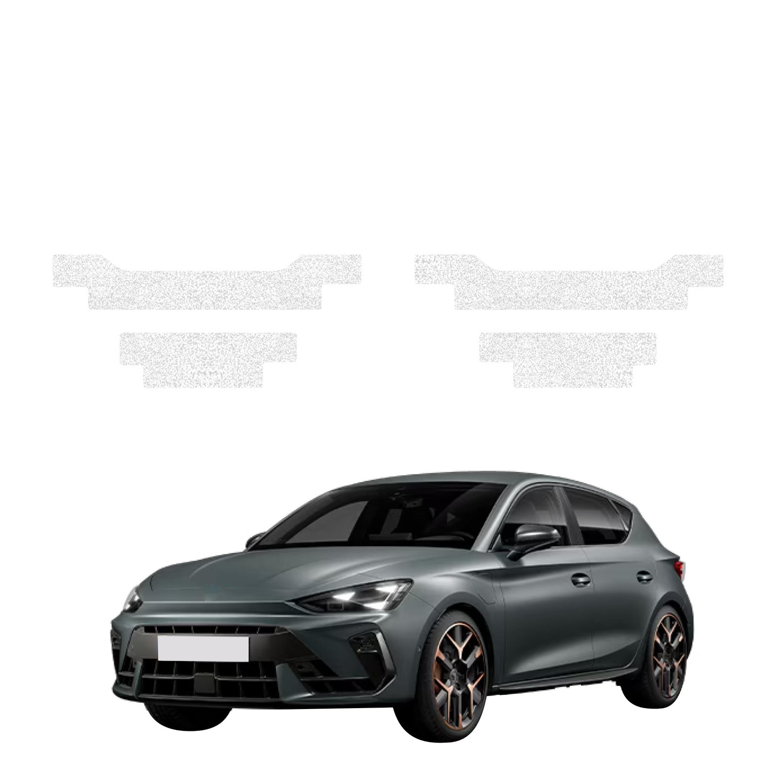 Komplektas 4w1 Balta techninė apsauginė danga slenksčiams Cupra Leon Sportstourer (2024-2026) GRIZZ HeavyDuty White