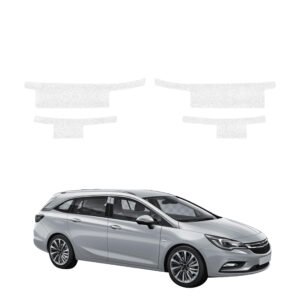 Komplektas 4w1 Balta techninė apsauginė danga slenksčiams Opel Astra J universalas 5D (2012-2015) GRIZZ HeavyDuty White