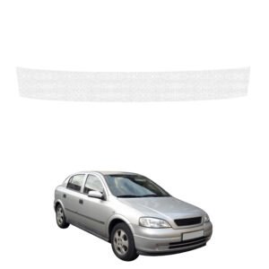 Balta techninė apsauginė danga bagažinės slenksčiui Opel Astra G hečbekas 5D (1998-2009) GRIZZ HeavyDuty White