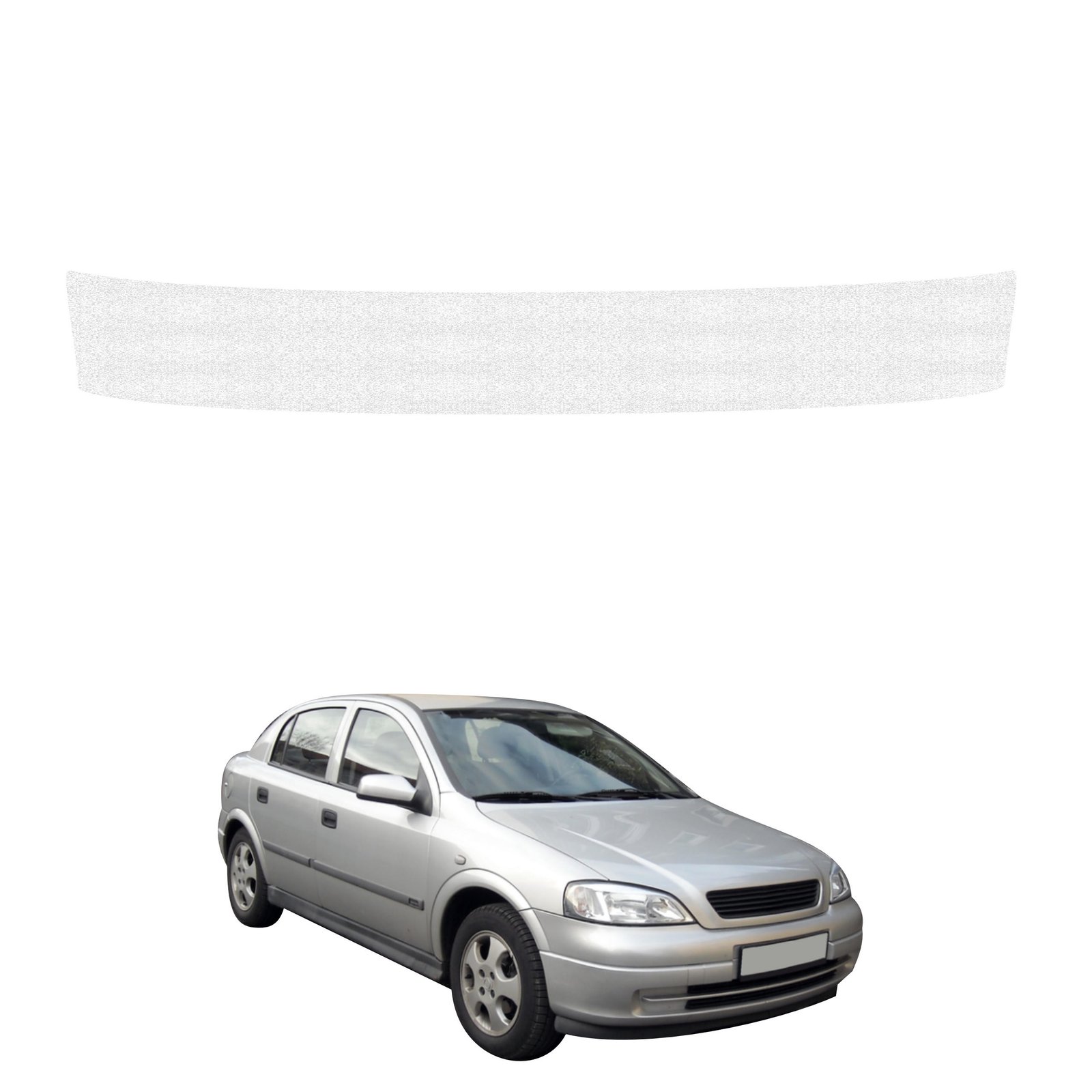 Balta techninė apsauginė danga bagažinės slenksčiui Opel Astra G hečbekas 5D (1998-2009) GRIZZ HeavyDuty White
