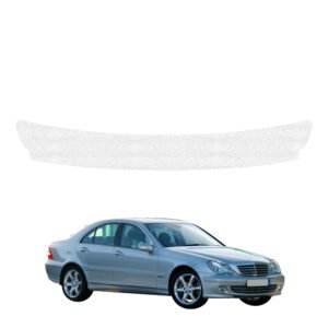 Balta techninė apsauginė danga bagažinės slenksčiui Mercedes Benz C Klasa W203 Sedan (2000-2007) GRIZZ HeavyDuty White