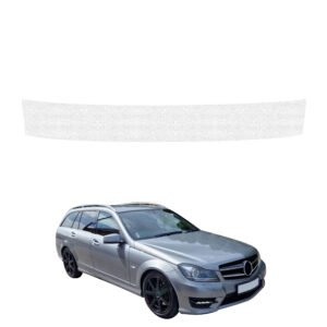 Balta techninė apsauginė danga bagažinės slenksčiui Mercedes Benz C Klasa S204 universalas Facelifting (2011-2014) GRIZZ HeavyDuty White