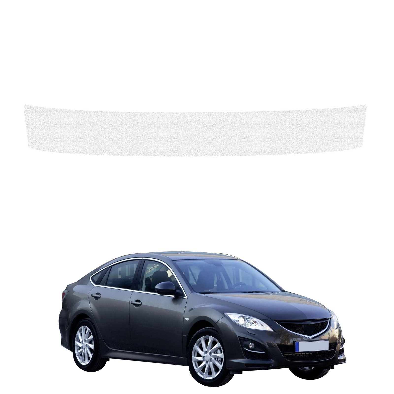 Balta techninė apsauginė danga bagažinės slenksčiui Mazda 6 2 Sedan 4D (2010-2013) GRIZZ HeavyDuty White