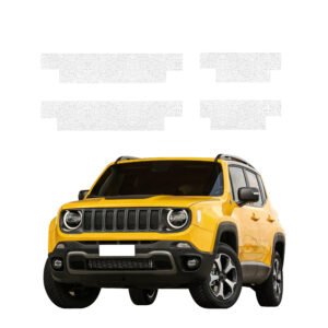 Komplektas 4w1 Balta techninė apsauginė danga slenksčiams Jeep Renegade (2022-2026) GRIZZ HeavyDuty White