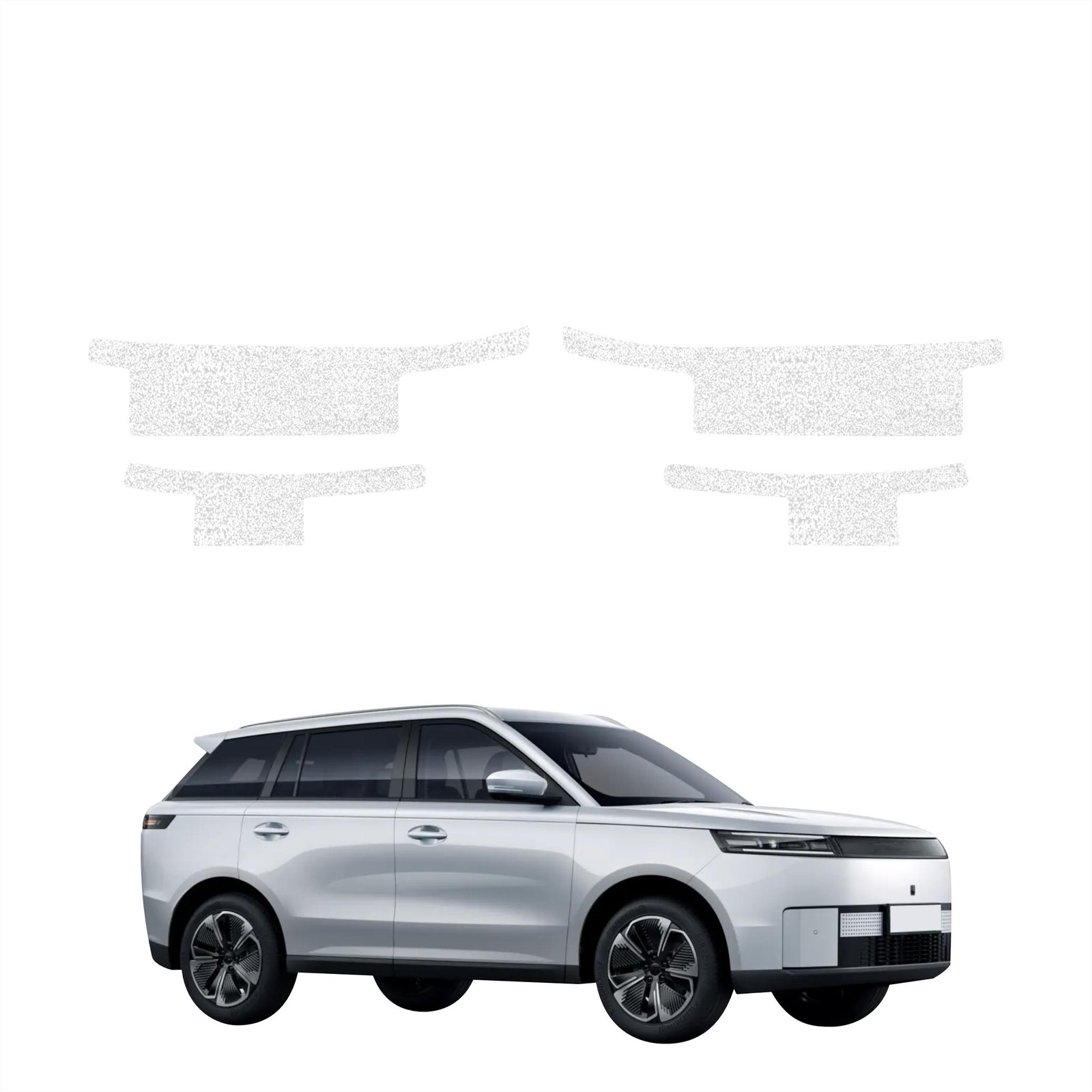 Komplektas 4w1 Balta techninė apsauginė danga slenksčiams Jaecoo E5 (2025-2026) GRIZZ HeavyDuty White