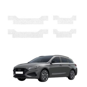 Komplektas 4w1 Balta techninė apsauginė danga slenksčiams Hyundai i30 Wagon (2020-2026) GRIZZ HeavyDuty White