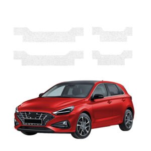 Komplektas 4w1 Balta techninė apsauginė danga slenksčiams Hyundai i30 hečbekas (2020-2026) GRIZZ HeavyDuty White
