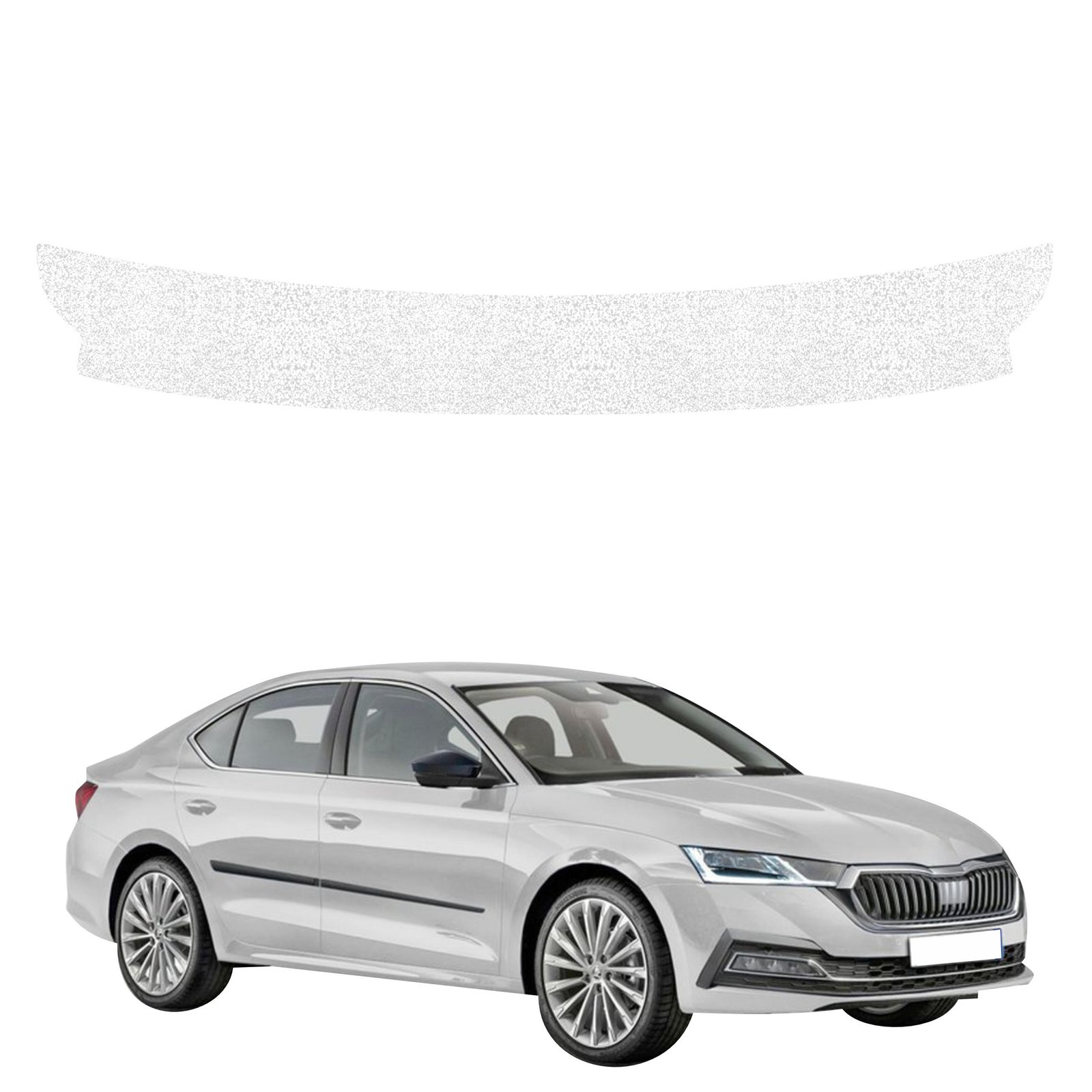 Balta techninė apsauginė danga bagažinės slenksčiui Skoda Octavia 4 hečbekas (2019-2024) GRIZZ HeavyDuty White