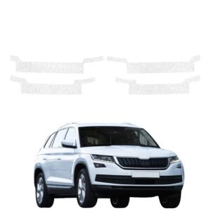 Komplektas 4w1 Balta techninė apsauginė danga slenksčiams Skoda Kodiaq (2016-2023) GRIZZ HeavyDuty White
