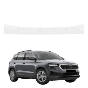 Balta techninė apsauginė danga bagažinės slenksčiui Skoda Karoq Facelift (2022-2026) GRIZZ HeavyDuty White