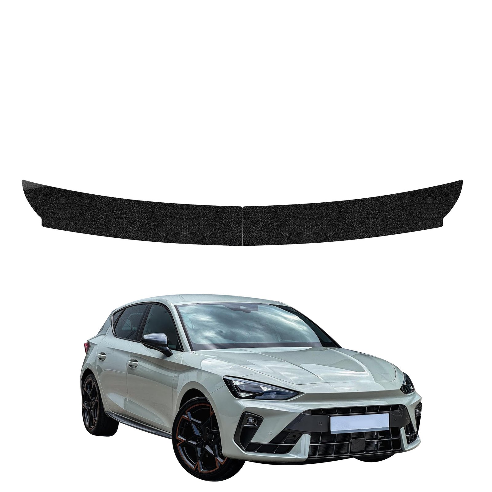 Juoda techninė apsauginė danga bagažinės slenksčiui Cupra Leon hečbekas (2024-2026) GRIZZ HeavyDuty Black