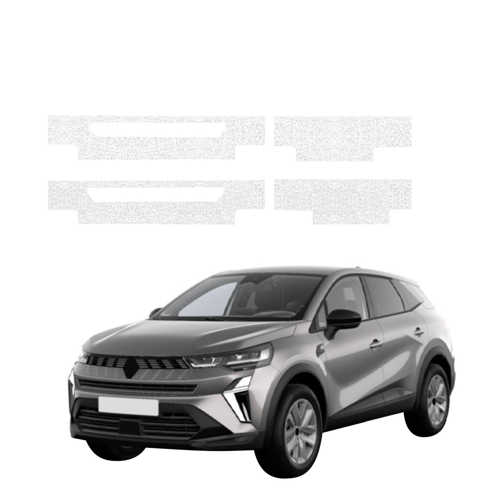 Komplektas 4w1 Balta techninė apsauginė danga slenksčiams Renault Symbioz (2024-2026) GRIZZ HeavyDuty White