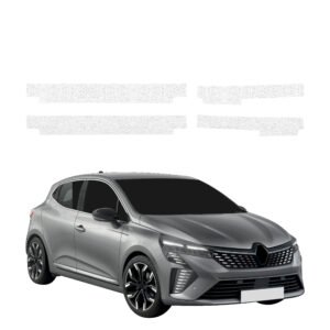 Komplektas 4w1 Balta techninė apsauginė danga slenksčiams Renault Clio (2023-2024) GRIZZ HeavyDuty White