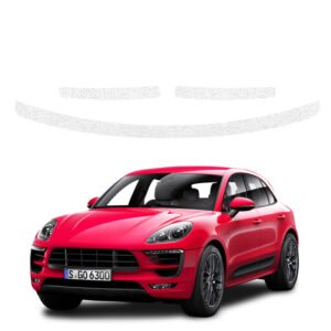 Komplektas 3w1 Balta techninė apsauginė danga bagažinės slenksčiui Porsche Macan GTS (2021-2024) GRIZZ HeavyDuty White
