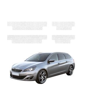 Komplektas 4w1 Balta techninė apsauginė danga slenksčiams Peugeot 308 universalas (2013-2021) GRIZZ HeavyDuty White