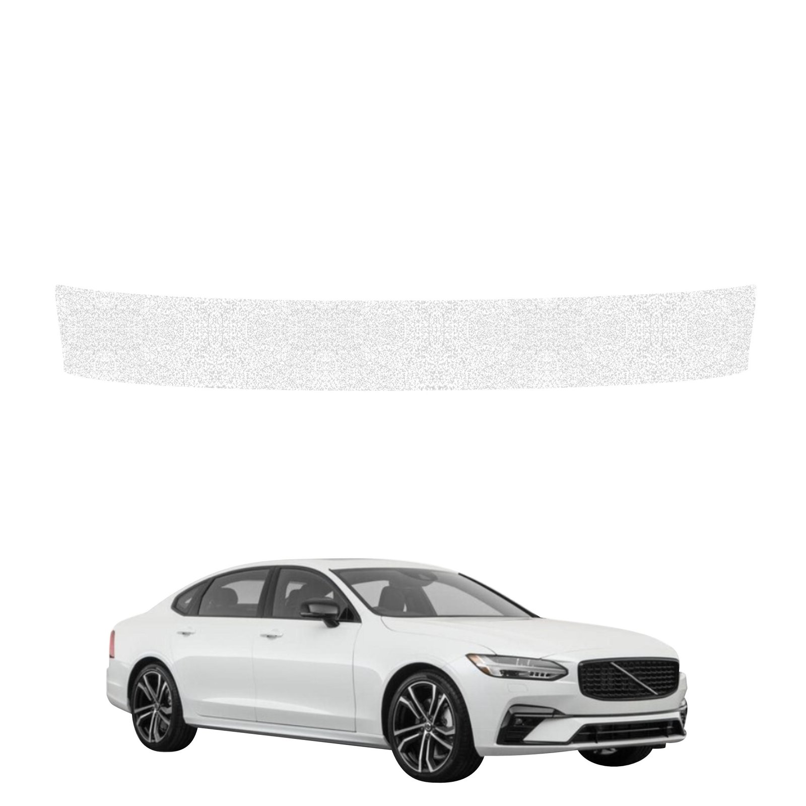 Balta techninė apsauginė danga bagažinės slenksčiui Volvo S90 Sedan 5D (2016-2020) GRIZZ HeavyDuty White