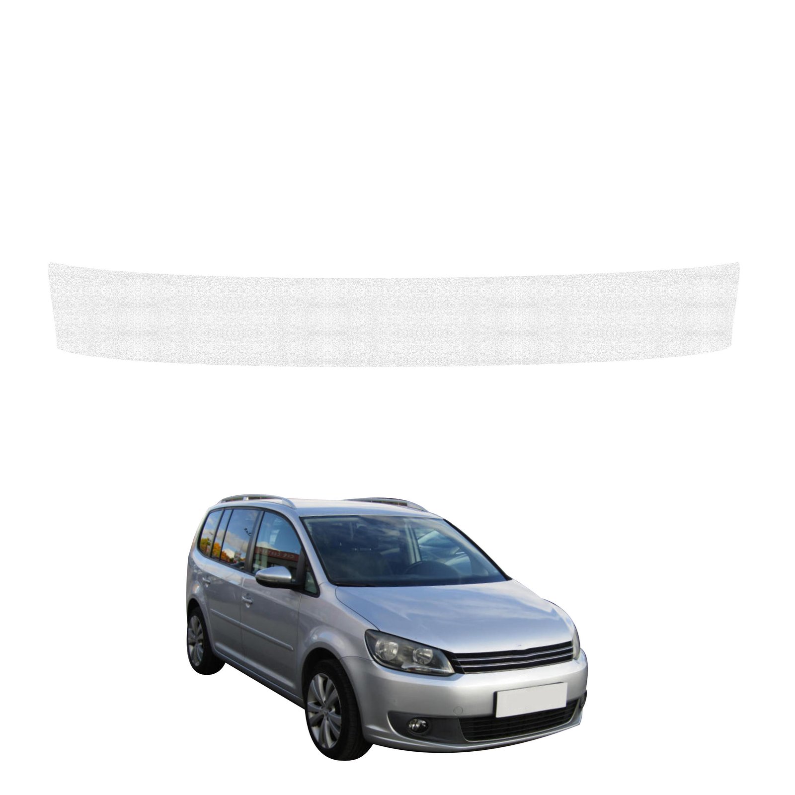 Balta techninė apsauginė danga bagažinės slenksčiui Volkswagen Touran I MPV 5D (2010-2015) GRIZZ HeavyDuty White
