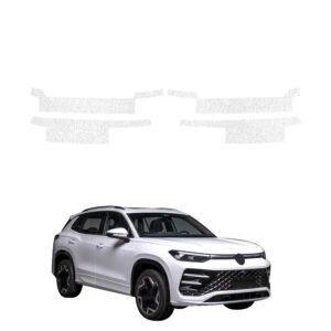 Komplektas 4w1 Balta techninė apsauginė danga slenksčiams Volkswagen Tayron (2025-2026) GRIZZ HeavyDuty White
