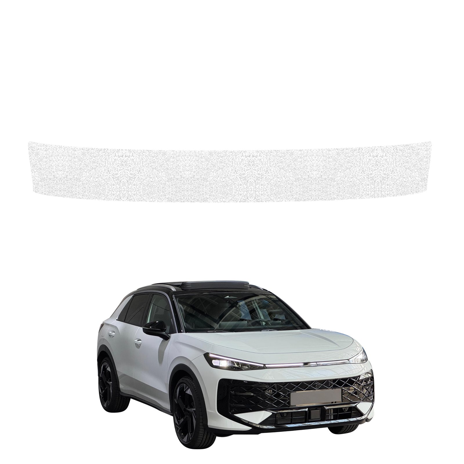 Balta techninė apsauginė danga bagažinės slenksčiui Volkswagen T-Roc (2025-2026) GRIZZ HeavyDuty White