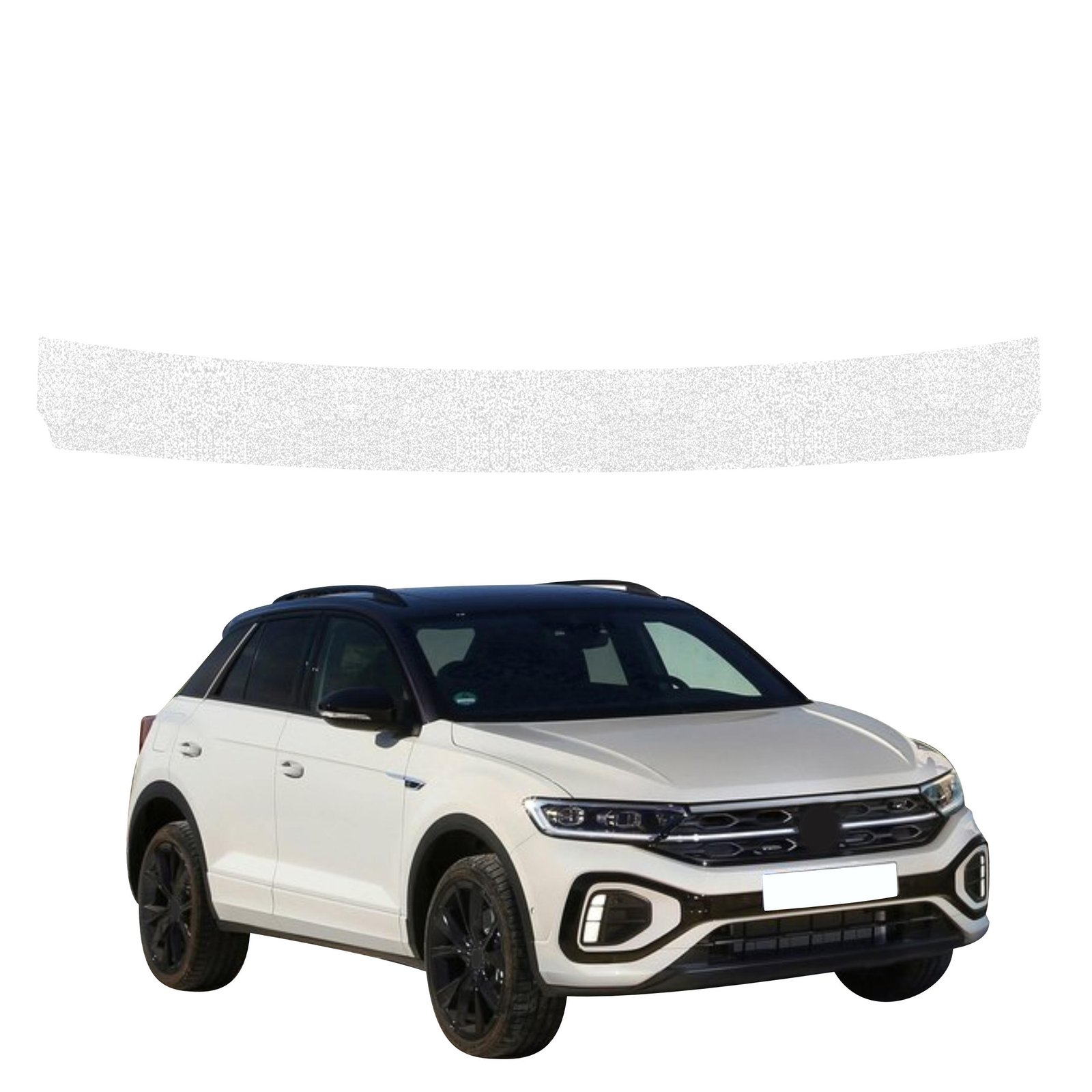 Balta techninė apsauginė danga bagažinės slenksčiui Volkswagen T-Roc (2021-2025) GRIZZ HeavyDuty White