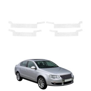Komplektas 4w1 Balta techninė apsauginė danga slenksčiams Volkswagen Passat B6 Sedan (2005-2010) GRIZZ HeavyDuty White