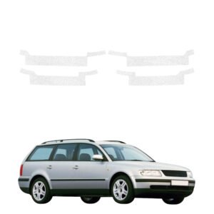 Komplektas 4w1 Balta techninė apsauginė danga slenksčiams Volkswagen Passat B5 Variant (1996-2000) GRIZZ HeavyDuty White