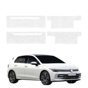 Komplektas 4w1 Balta techninė apsauginė danga slenksčiams Volkswagen Golf 8 hečbekas (2024-2026) GRIZZ HeavyDuty White