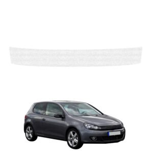 Balta techninė apsauginė danga bagažinės slenksčiui Volkswagen Golf 6 hečbekas 3D (2008-2012) GRIZZ HeavyDuty White