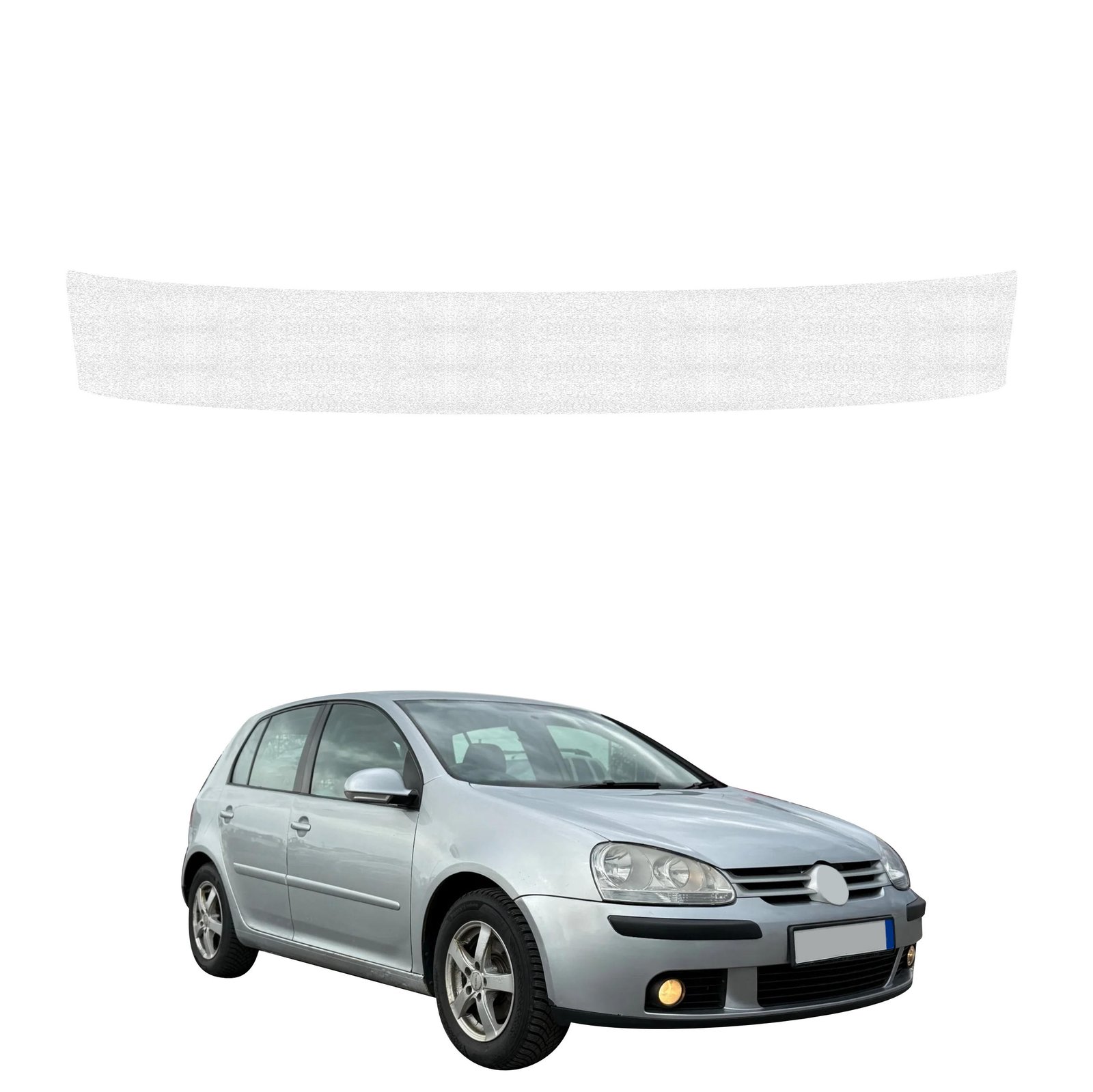 Balta techninė apsauginė danga bagažinės slenksčiui Volkswagen Golf 5 hečbekas 5D (2003-2009) GRIZZ HeavyDuty White