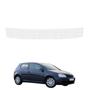 Balta techninė apsauginė danga bagažinės slenksčiui Volkswagen Golf 5 hečbekas 3D (2003-2009) GRIZZ HeavyDuty White