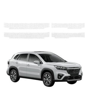 Komplektas 4w1 Balta techninė apsauginė danga slenksčiams Suzuki S-Cross (2021-2026) GRIZZ HeavyDuty White