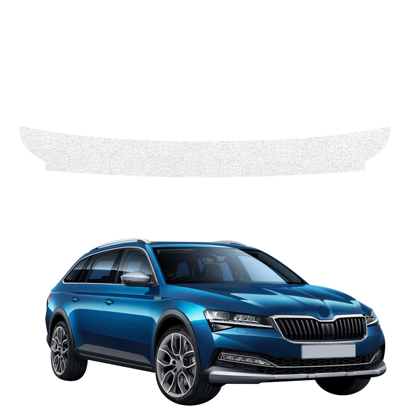 Balta techninė apsauginė danga bagažinės slenksčiui Skoda Superb 3 Combi (2019-2023) GRIZZ HeavyDuty White