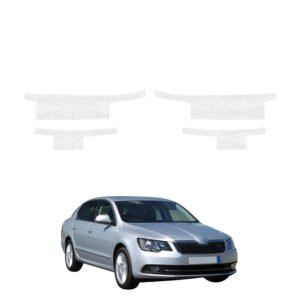 Komplektas 4w1 Balta techninė apsauginė danga slenksčiams Skoda Superb 2 Facelifting (2013-2015) GRIZZ HeavyDuty White