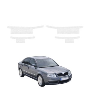 Komplektas 4w1 Balta techninė apsauginė danga slenksčiams Skoda Superb (2001-2008) GRIZZ HeavyDuty White