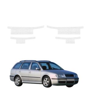 Komplektas 4w1 Balta techninė apsauginė danga slenksčiams Skoda Octavia universalas (1996-2010) GRIZZ HeavyDuty White