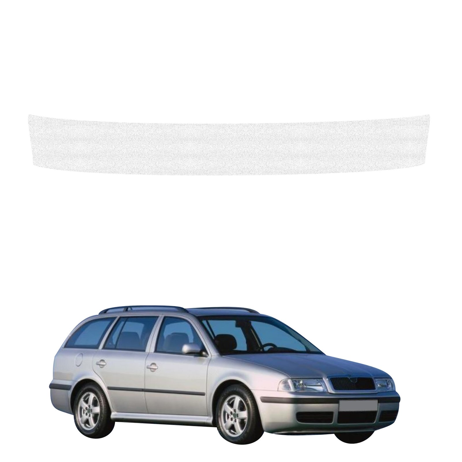 Balta techninė apsauginė danga bagažinės slenksčiui Skoda Octavia universalas (1996-2010) GRIZZ HeavyDuty White