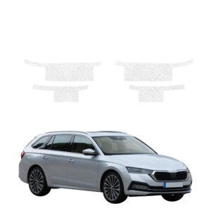 Komplektas 4w1 Balta techninė apsauginė danga slenksčiams Skoda Octavia 4 universalas (2019-2024) GRIZZ HeavyDuty White
