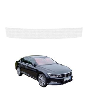 Balta techninė apsauginė danga bagažinės slenksčiui Volkswagen Passat B8 Sedan (2014-2022) GRIZZ HeavyDuty White